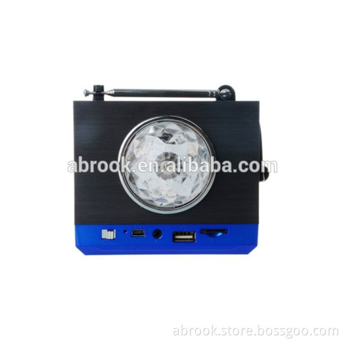 Hot selling disco light portable wooden speaker box
